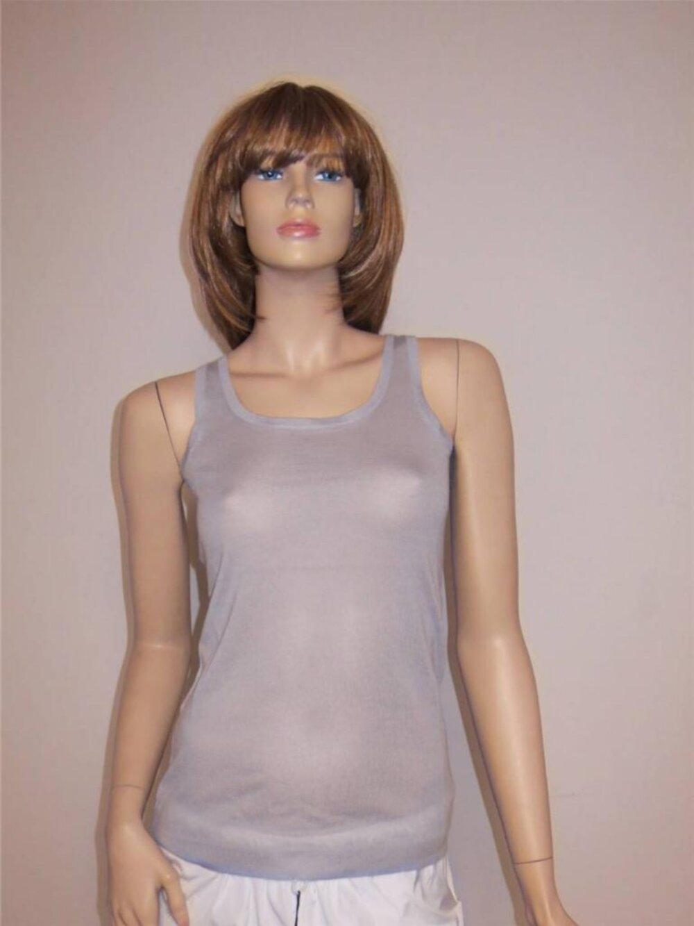 Christopher Fischer Amber Sweater Tank Silver Grey 100% Cashmere NWT